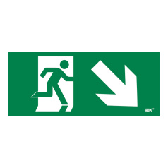 Самоклеящаяся этикетка IEK 330х140 мм, Фигура/стрелка вниз вправо [LPC10-1-33-14-FVNNAPR]