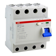 Выключатель дифференциального тока ABB F204 A S-100/0,3 4-модульный [2CSF204201R3900]