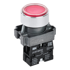 Кнопка управления IEK LA167-BAF42 Ø 22 мм, 1NC, красная [BBT20-BAF42-2-22-67-K04]