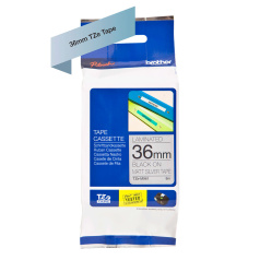 Картридж Brother TZe-M961, 36 мм, черный на металлизированном [TZeM961]