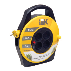 Удлинитель на катушке УК10 IEK GARDEN, 2P 2х0.75 мм², 10 м [WKP23-06-04-10]