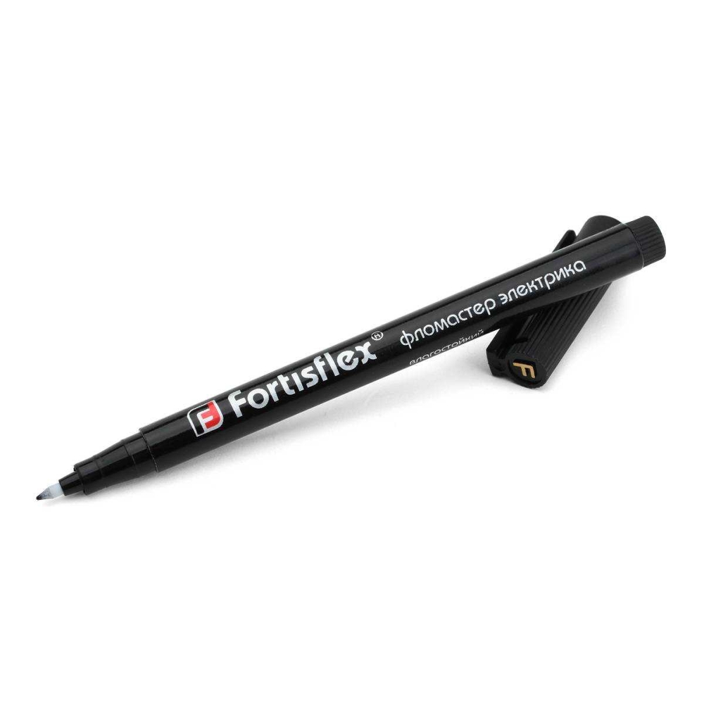 Фломастер электрика Fortisflex ФМ-0.75, черный, 0.75 мм [83406]