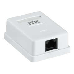 Настенная информационная розетка RJ45 ITK кат. 6 UTP 1-порт [CS2-1C06U-12]