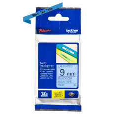 Картридж Brother TZe-521, 9 мм, черный на синем [TZe521]