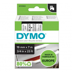 Картридж Dymo S0720820/45800, 19 мм, черный на прозрачном