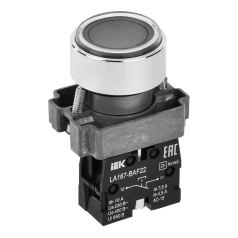Кнопка управления IEK LA167-BAF22 Ø 22 мм, 1NC, черная [BBT20-BAF22-2-22-67-K02]