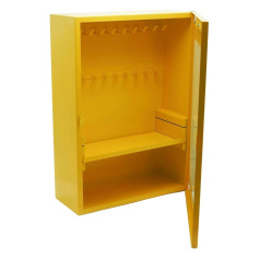 Блокировочная станция стальная закрытая, вместимость до 40 замков, регулируемая полка и отсек для блокираторов, желтый [gwrST20]