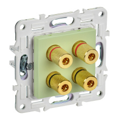 Аудиорозетка IEK SKANDY 4-местная SK-A01G мятный [SK-S40-K06]