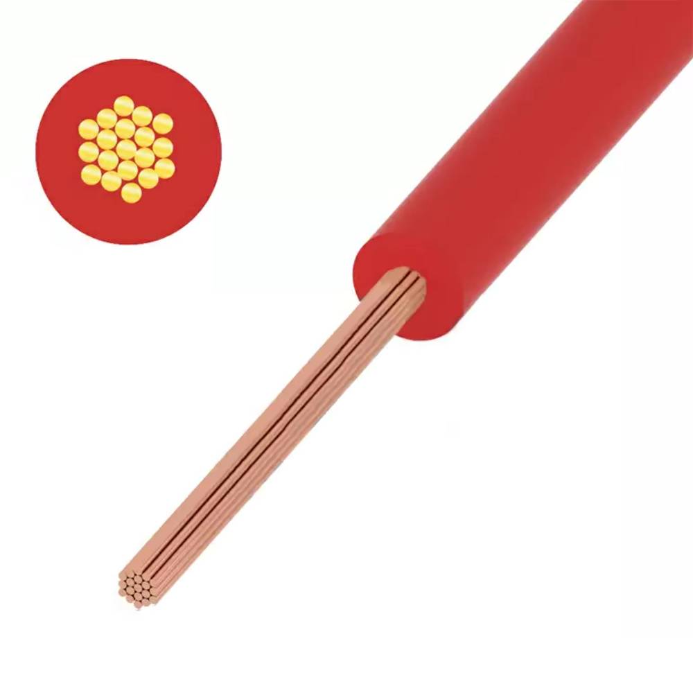 Провод монтажный UNIFLEX H05V-K 300/500В 1x0.5 мм² Cu5, красный, ПВХ изоляция [cabH05V-K-1x0.5-b200-red]