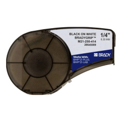 Картридж Brady M21-250-414 полиэстер, 6.35 мм х 3.05 м, черный на белом [brd151514]