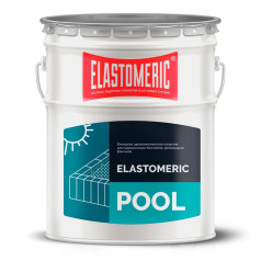 Гидроизоляция бассейнов, резервуаров, фонтанов Elastomeric Pool, бирюзовая, 20 кг