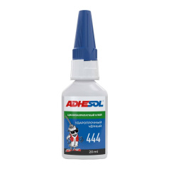 Цианоакрилатный клей Adhesol ЦА 444 ударопрочный, 20 мл