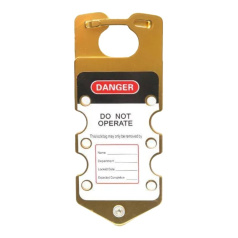 Множитель замковый алюминиевый с этикеткой, 6 отверстий, Ø затвора 36 мм, 190х77 мм, толщина фиксатора 5.5 мм, желтый [gwrK53YEL]