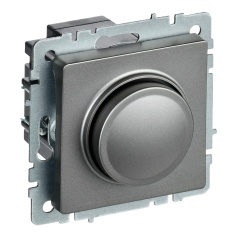 Светорегулятор поворотно-нажимной IEK BRITE СС10-1-0-БрС 600Вт сталь [BR-D20-0600-K46]