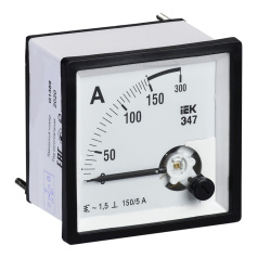 Амперметр IEK Э47 150/5А класс точности 1.5, 72 х 72 мм [IPA10-6-0150-E]