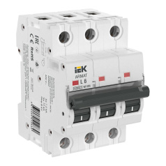 Автоматический выключатель IEK ARMAT M10N 3P L 6А [AR-M10N-3-L006]