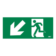 Самоклеящаяся этикетка IEK 330х140 мм, Фигура/стрелка вниз влево [LPC10-1-33-14-FVNNAL]