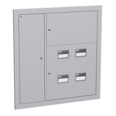 Корпус металлический IEK LIGHT ЩЭ-4-Э 36, IP31, слаботочный отсек слева, серый [IND-MKM43-04-31-E-L]