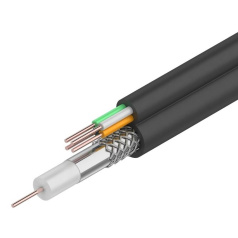 Кабель ККСВ-П Rexant 4х0.5 мм², черный, бухта 100 м [01-4022]