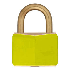 Замки латунные Brady, латунные дужки, 21.2 мм, Ø 6.5 мм, желтые, 12 шт [gws51357]