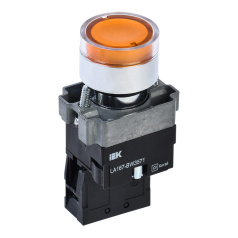 Кнопка управления с подсветкой IEK LA167-BW3571 Ø 22 мм, RC 1NO, желтая [BBT20-BW3571-1-12-67-K05]
