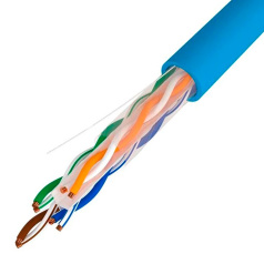 Кабель витая пара U/UTP TOKOV ELECTRIC, категория 6, 4х2х23AWG, PVC, серый [TKE-C08-U/UTP-42-6-500]