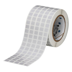 Этикетки Brady THT-12-413-10 полиэстер, 12.7 х 11.1 мм, серебристые, 10000 шт [brd104173]