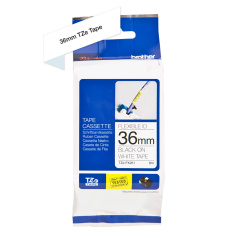 Картридж Brother TZe-FX261, 36 мм, черный на белом [TZeFX261]