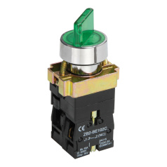 Переключатель IEK LAY5-BK2365 2 положения зелёный NO+NC [BSW90-BK-2-K06]
