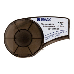 Картридж Brady M21-500-7425 полипропилен, 12.7 мм, черный на белом [brd121015]