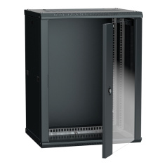 Шкаф настенный ITK LINEA W 12U 600x450 мм, чёрный [LWR5-12U64-GF]