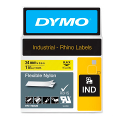 Картридж Dymo S0773850/1734525, 24 мм, черный на желтом