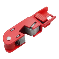 Блокиратор автоматических выключателей, нейлон, толщина переключателя до 12 мм, 83х20.6х23 мм, красный [gwrD17-1]