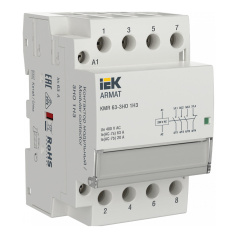 Контактор модульный IEK ARMAT KMR 63А 230В AC 3НО 1НЗ [AR-KMR10-063-31-230]