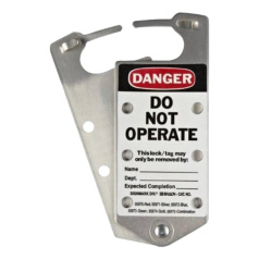 Множители замковые алюминиевые Brady с этикетками «DANGER DO NOT OPERATE», «Only the individual(s) who...», серебристый, 5 шт [gws65971]