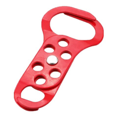 Множитель замковый стальной с двумя затворами, ширина затворов 45 мм и 19 мм, толщина фиксатора 8.5 мм, красный [gwrK62]