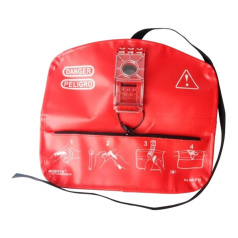 Блокиратор вентиля со съёмной рукоятью, поликарбонат, Ø вентиля до 30 мм, красный [gwrF10]