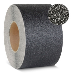 Крупнозернистая противоскользящая лента, черная, 100 мм х 18.3 м