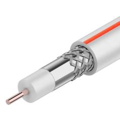 Кабель коаксиальный SAT 50M PROconnect, 75 Ом, белый, бухта 100 м [01-2401-2]