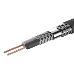 Кабель микрофонный Rexant 2х0.25 мм², Ø 6.8 мм, черный, бухта 100 м [01-6029]