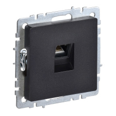 Розетка компьютерная RJ45 IEK BRITE кат. 6 РК11-БрЧ черный [BR-K10-2-K02]