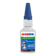 Цианоакрилатный клей Adhesol ЦА 441 БЦ, без Блюм Эффекта, 20 мл