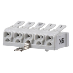 Клемма пружинная соединительная IEK КСПнз5-3L+N+PE [UKZ-B06-5P-F1-E1-10]