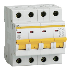 Автоматический выключатель IEK KARAT ВА47-29 4P B 1А 4.5кА [MVA20-4-001-B]