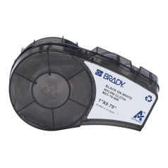 Картридж Brady M21-18-499 нейлоновая ткань, 25.4 х 19.05 мм, черный на белом [brd152092]