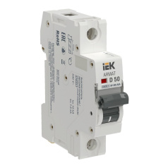 Автоматический выключатель IEK ARMAT M10N-MA 1P D 50А [AR-M10N-MA-1-D050]