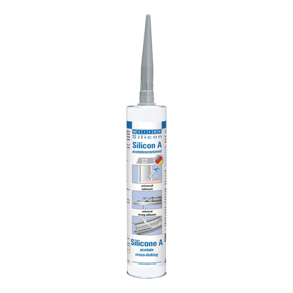Силиконовый герметик Weicon Silicone А, серый, 310 мл [wcn13002310]