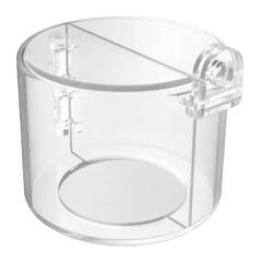 Блокиратор кнопок круглый съемный, поликарбонат, Ø 46 мм, в комплекте основание-полукольцо и основание 22/30 мм, 65х50 мм прозрачный [gwrD55]