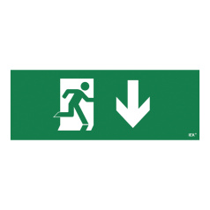 Самоклеящаяся этикетка IEK 350х130 мм, Фигура/стрелка вниз [LPC10-1-35-13-FNIZ]