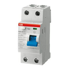 Выключатель дифференциального тока (УЗО) ABB 2п 63А 30мА тип AC F202 [2CSF202001R1630]